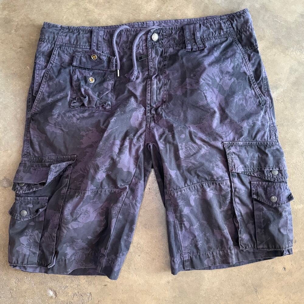 *Rare Y2K Diesel M/O Men's  Sz 36 Japanese Wave Print Cargo Pants